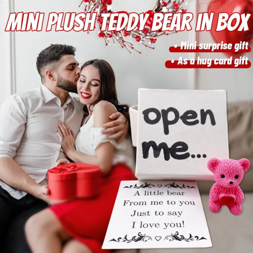 Mini Handmade Bear in Box with Encouragement Card 1