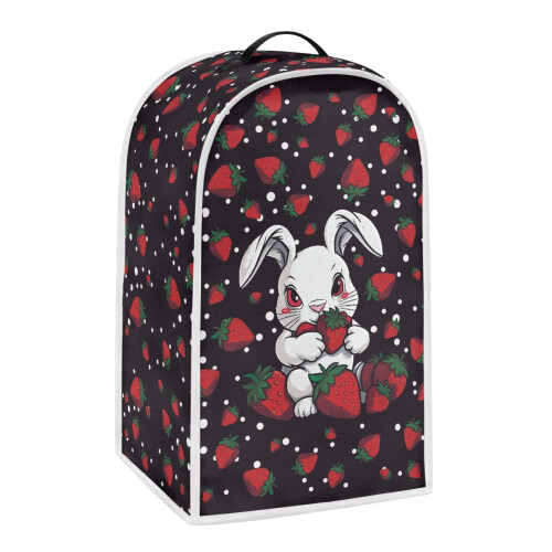 Rabbit and Strawberry Pattern Mixer Cover for Kitchen Counter Easy to Install Waterproof 1