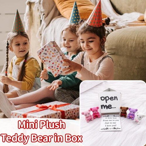 Mini Handmade Bear in Box with Encouragement Card 2