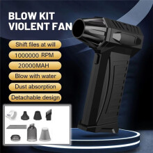 Violent Blower 1000000RPM Borstelloze Turbojetblazer Droog 20000mAh Snelladende Kanaalventilator 300G Stuwkracht PC-Reinigingstool