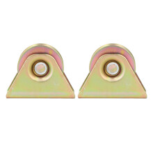V-Groove Pulley Wheel Galvanized Alloy Steel 2 pcs 48mm