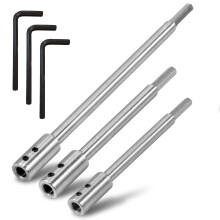 Hole Saw Extension Chuck (1/3 pcs) for Deep Drilling, Compatible with Auger & Spade Bits
