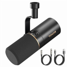 TONOR TD510 Dynamic Microphone, USB/XLR PC Microphone for Podcast, Recording, Live Streaming & Gaming, with Quick Mute, Headphone Output