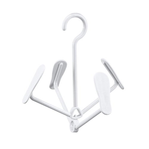 Foldable White Shoe Drying Rack – Multi-Purpose, PP Material, Hanging Towel Rack, Compatible with Over Shoe Rack
