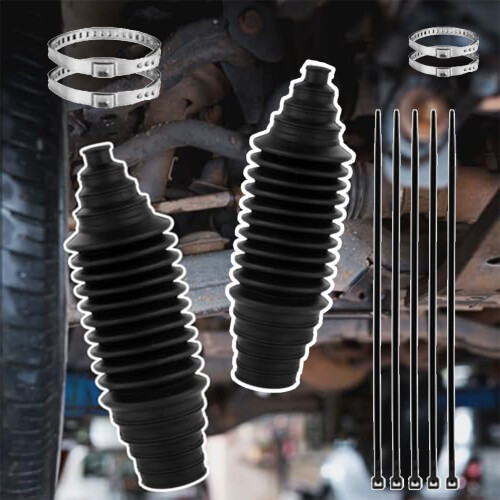 2pcs Inner Tie Rod Boot Kit Waterproof Silicone Steering Rack Boot Tool 1
