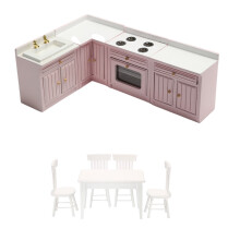 Dollhouses Wooden Miniature Kitchen Sink And Countertop Set In 1/12 Scale For Miniature Enthusiasts