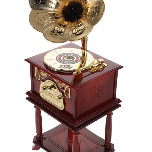 Vintage Phonograph Mini Music Box Retro Desktop Gramophone 2