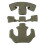 Wendy OD Green 2-Layer Memory Foam Helmet Cushion Head Pad Set 5