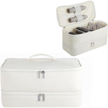 Portable Double-Layer Storage Bag for Most Hair Stylers, Large Capacity Hair Tools Travel Bag with Strong Double Zippers, Easy Carrying