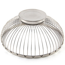 Kitchen Counter Fruit and Vegetable Container Basket for Fresh Stainless Countertop Silver