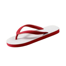 Red Unisex Non-Slip Rubber Flip Flops, Lightweight Beach Sandals, Comfortable Indoor/Outdoor Summer Shoes, Size 41 EU, 10.04" Foot Length, 1Pc