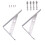 2pcs Industrial Wall Shelf Support Bracket Stainless Steel Triangular Bracket with 4 Screws (3x150mm) 4