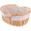 Wicker Picnic Basket with Liner and Handle 4