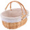 Wicker Picnic Basket with Liner and Handle 5