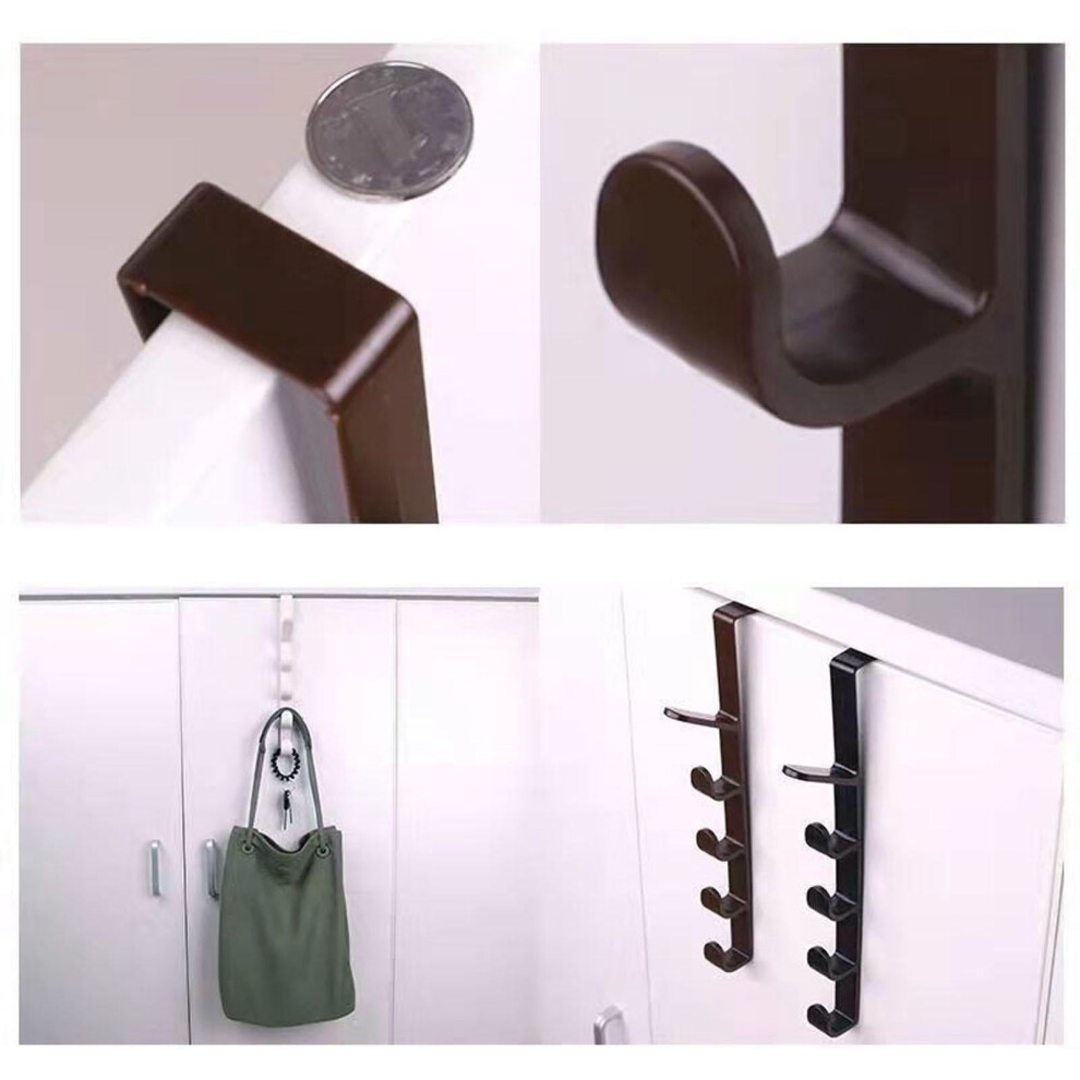 Over-The-Door Hook With 5 Hooks For Coat Towel Bag Robe Hat 9128909479190