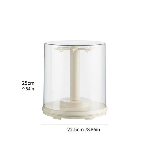 360 Rotating Display Case for Plush Dolls & Keychains – Dust-Proof, Stackable, Compatible with Collectibles (No Dolls) 1