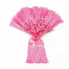 100pc 3'' DIY Craft Tassels Fringe Pendants Bookmark Bag Hanging curtain Decor-light rose red-100pcs