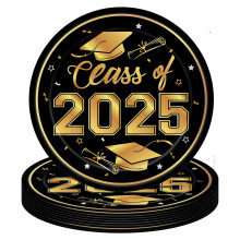 2026 New Arrival Tableware Exquisite Graduation Themed Paper Plates and Napkins Adding to The Joyful Atmosphere of Graduation Parties