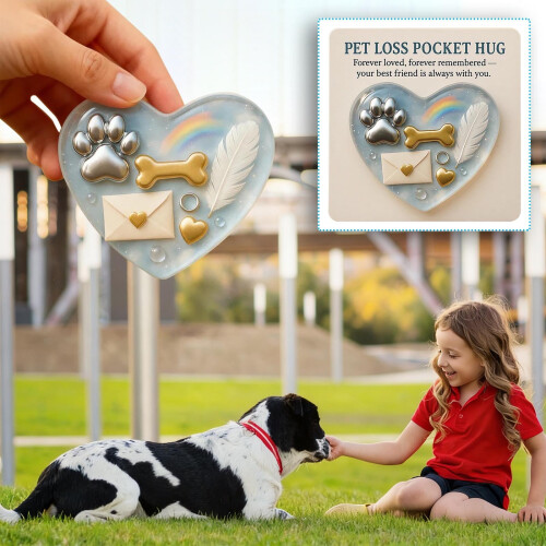 Pet Commemorative Heart Keepsake Pocket Gift with Sympathy 2