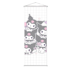 Rouleau mural Kuromi (anime), collection d'affiches, impression d'art décorative avec accessoires de suspension, 75 cm L x 25 cm l
