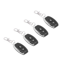 4PCS 433MHz Wireless Remote Control Switch Keychain 12V Black