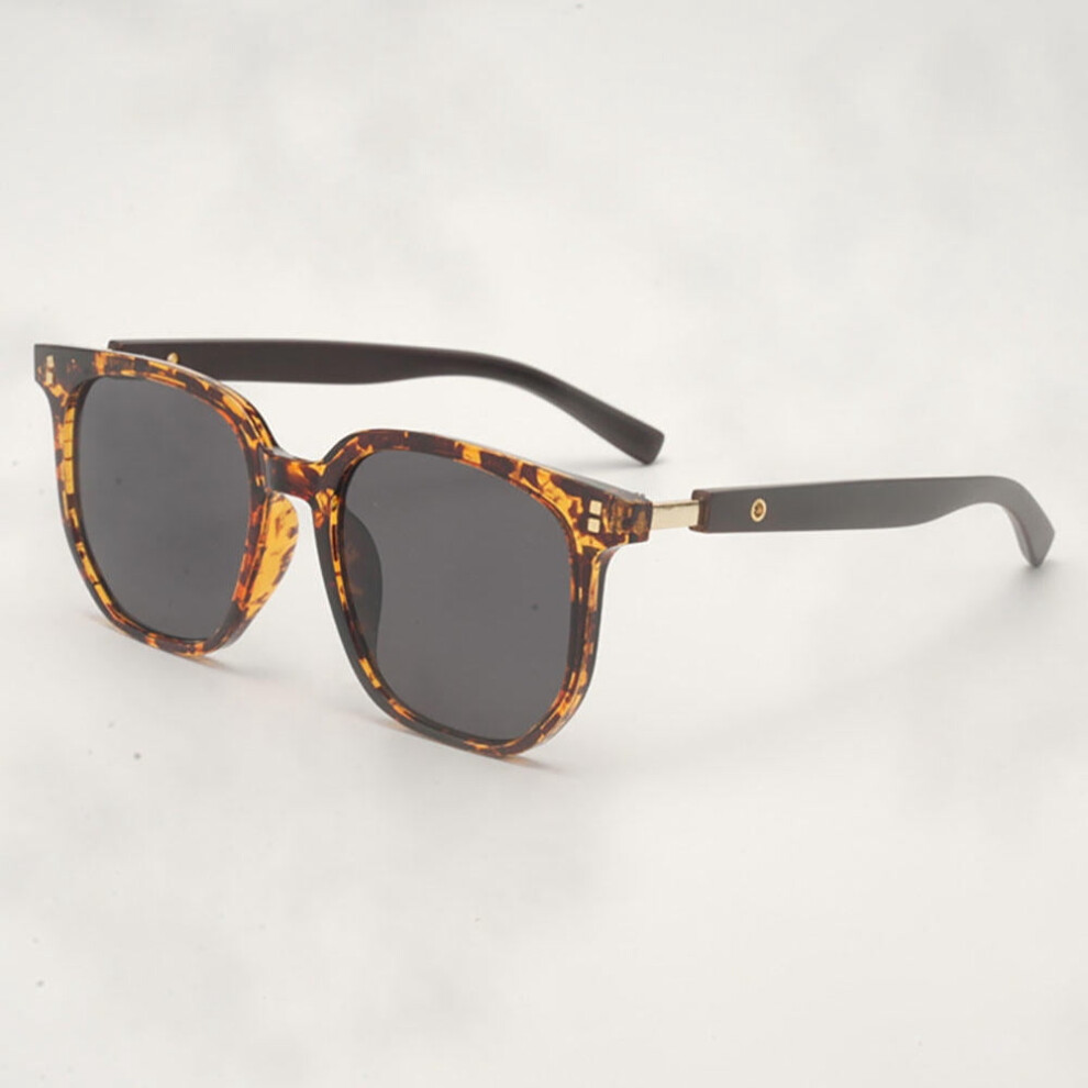 Retro Wood Grain Sunglasses Square Frame UV Protection