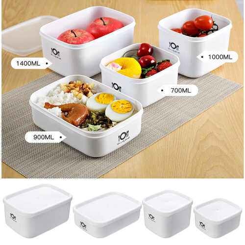 Plastic Rectangular Lunch Box Microwave Safe Refrigerator 2