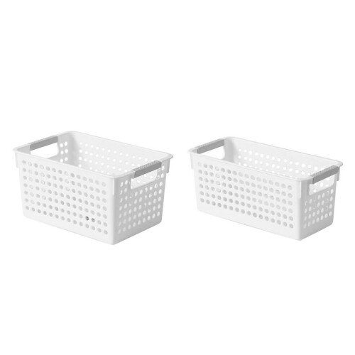Baskets for Household Purposes 2Pcs Plastic for Home Office Use 2