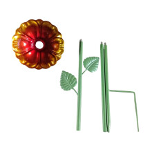 Bee Watering Station Flower Shaped Art Bird Bath Stand for Garden Bed