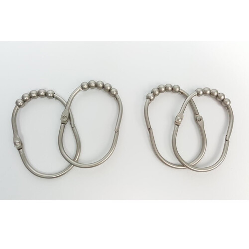 Duschvorhanghaken, 12 Stück/Set, breite Gleitringe, oval, robust 2