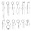 Stainless Steel Hoop Earring Gothic Cross 4 pcs 3
