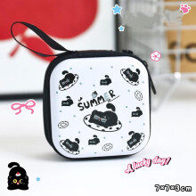 Small Cat Tinplate Coin Purse Mini Storage Box Kid Boys Girls Portable Key Headphone Bag Small Gift Fashion Change Purses Mini Wallets