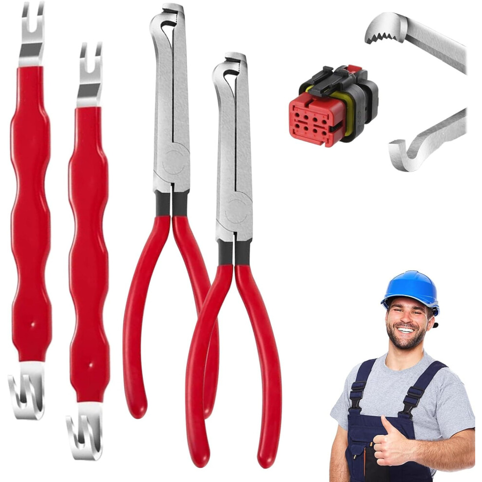 Auto Electrical Terminal Connector Separator Tool Â Straight & Dual-Head Disconnect Pliers, Compatible With Most Vehicles 974856499298