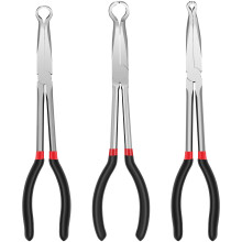 3Pcs 11" Carbon Steel Hose Gripper Pliers (6/13/18mm) for Radiator, Spark Plug & Electrical Disconnect – Compatible with Automotive Use