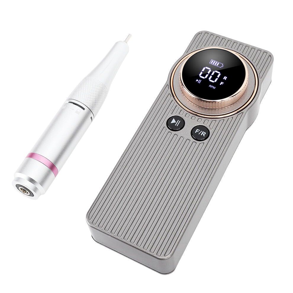 Portable Nail Drill Machine 35000RPM Rechargeable with LCD Screen