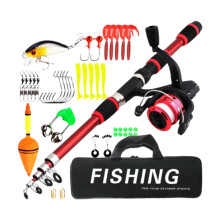 Kids Fishing Pole Fishing Accessories Kids Fishing Kit for Birthday Gifts Parent Red