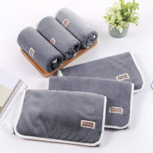 AuroraX Gray Hair Towels – Flannel Cotton Anti-Microbial Washcloths, Ultra-Absorbent Thick Fleece for Women & Men, Daily/Travel/Bathroom