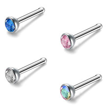 4 pezzi/lotto20g G23 Piercing per naso in acciaio al titanio Forma I/L/S Gioielli per piercing alla narice - Forma I 3mm