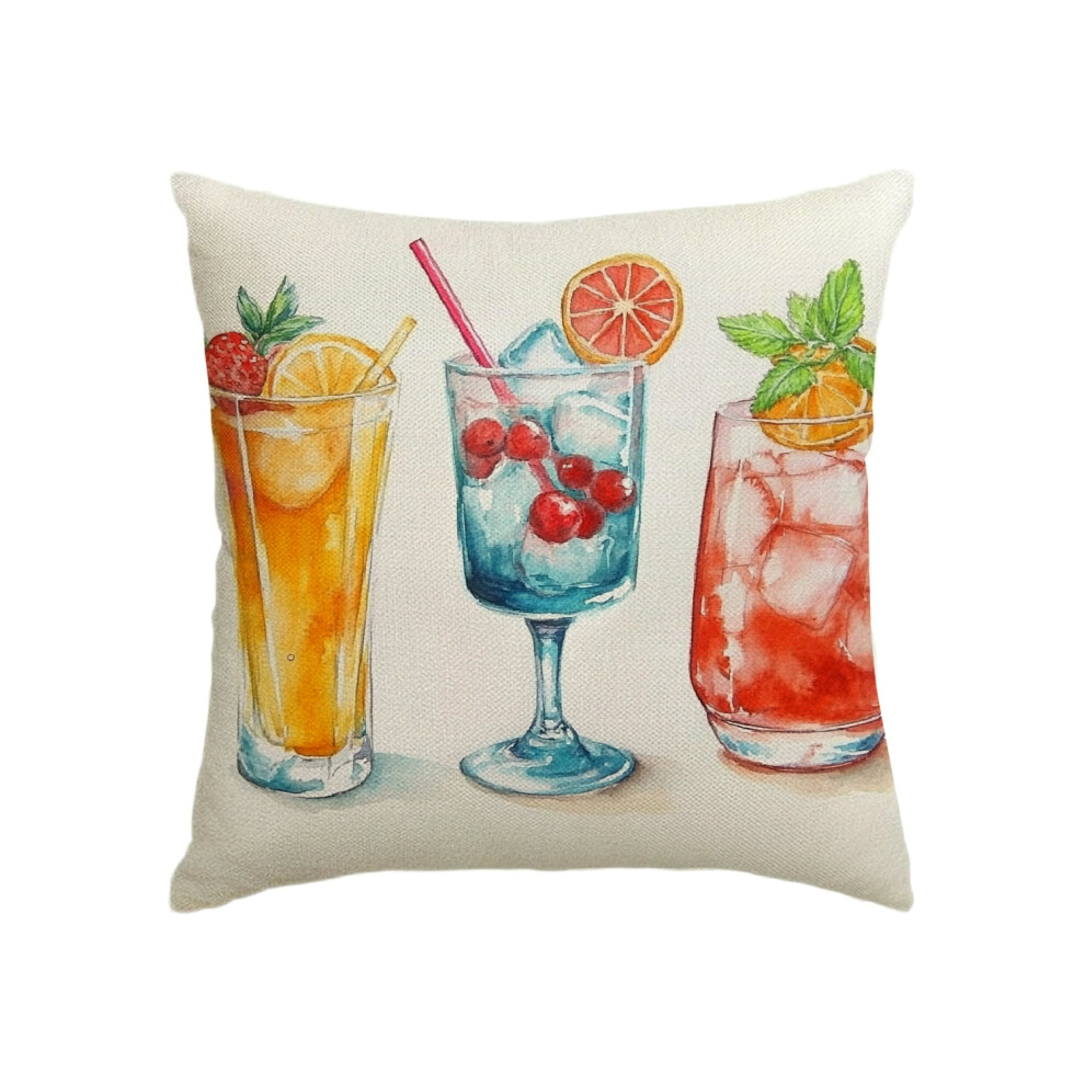Summer Juice Pillow Covers, Modern Throw Pillow Case Decoration, Linen Cushion Covers for Couch Sofa Bedroom Living Room Home Decor-image-OPC-PSDH99F-NEW