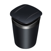 2026 New Portable Smell-Proof Car Ashtray with Lid, LED Light & Detachable Trash Can – Windproof, Easy Clean, Compatible with Cars