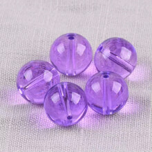 Crystal Glass Beads Round Glossy Violet 8mm 30pcs