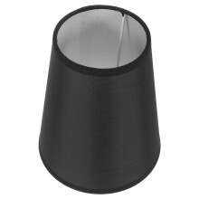 Abat-jour décoratif en tissu composite noir pour lampes de bureau et de table, agréable au toucher, 16,5 cm (6,5 pouces).