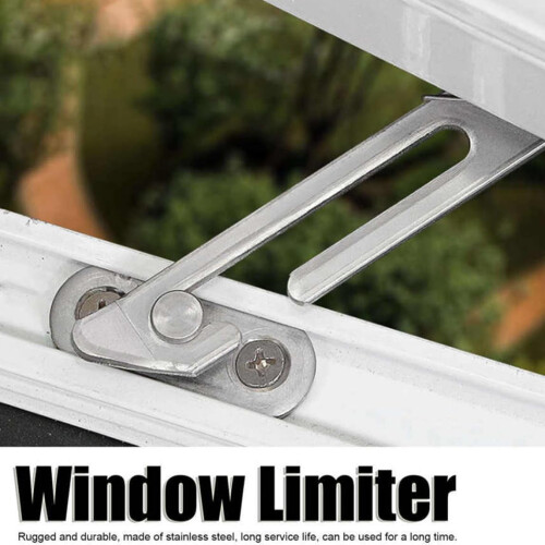 4 Pack Window Restrictor Locks Window Restrictor Hook Steel Lock Restrictor with Screws Window Hardware 1