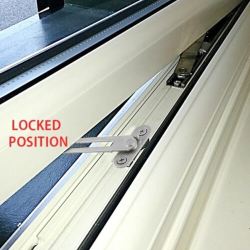 4 Pack Window Restrictor Locks Window Restrictor Hook Steel Lock Restrictor with Screws Window Hardware 2