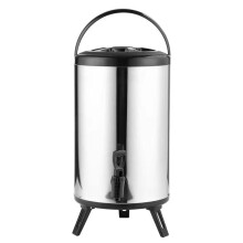 1.6 Gal Multi-Wall Stainless Steel Insulated Ice Bucket with Spigot, Beverage Dispenser Container, Effective Heat Insulation for Party Outdoor (6L)
