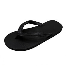 Black Unisex Rubber Flip Flops Non-Slip Lightweight 35 EU 1