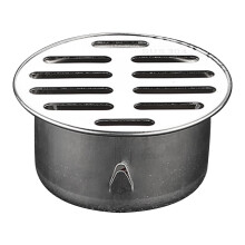 Stainless Steel Floor Plug – Heavy-Duty Round Drain Cover for Gardens & Roofs, Large Displacement, Compatible with Standard Floor Drains