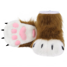Cats Wolf Dog Foxes Fursuit Feet Paws Shoes Furry Boot Halloween Cosplay Costume Accessories Fuzzy Slippers Gift