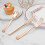 Gold Plastic Spoons Heavy Duty 100 Pack 6.9 Inch 4