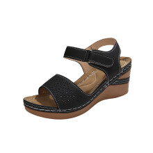 Women's wedge sandals peep toe casual comfort plus size EU
